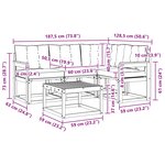 vidaXL Ensemble de canapés d'extérieur 5 pc Naturel et Beige