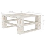vidaXL Salon palette de jardin 8 Pièces avec coussins crème bois