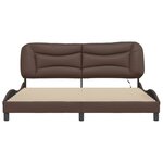 vidaXL Cadre de lit avec LED sans matelas Hvar marron 180x200 cm