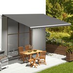 vidaXL Tissu de remplacement pour auvent Anthracite 5x3 5 m