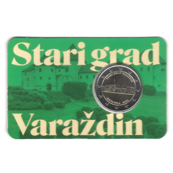 2 euros commémorative Croatie 2024 BU Coincard - Château de Vara din.