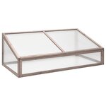 vidaXL Serre Gris 110x56x39 cm Bois de sapin