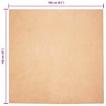 vidaXL Tapis en Fourrure Synthétique de Lapin Taupe 160 x 160 cm