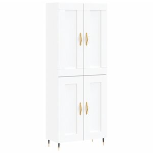 vidaXL Buffet haut Blanc 69 5x34x180 cm Bois d'ingénierie