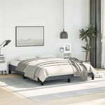 vidaXL Cadre de lit gris foncé 137x190 cm velours