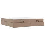 vidaXL Cadre de lit avec matelas Cappuccino 200 x 200 cm Faux cuir