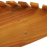 vidaXL Chaises longues berçantes 2 Pièces Marron 154 x 60 x 74 cm