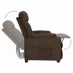 vidaXL Fauteuil Marron foncé Tissu