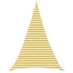 vidaXL Voile d'ombre 4 x 5 x 5 m HDPE Triangulaire Jaune et blanc