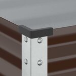 vidaXL Jardinière marron 100x41x90 cm acier