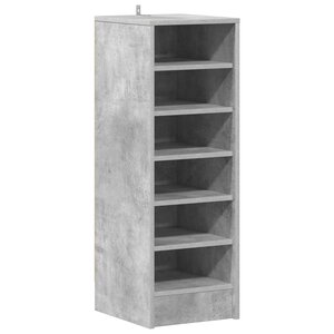 vidaXL Armoire à chaussures Gris béton 31 5x35x90 cm Bois d'ingénierie