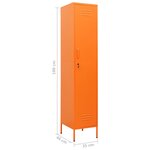 vidaXL Armoire à casiers Orange 35x46x180 cm Acier