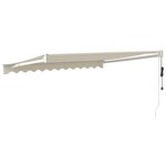 vidaXL Auvent rétractable automatique crème 3 5x2 5 m