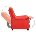 vidaXL Fauteuil inclinable Rouge Similicuir