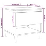 vidaXL Tables de chevet 2 Pièces Sonoma gris 50x46x50cm Bois d’ingénierie