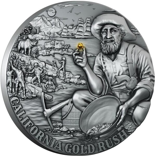 Pièce de monnaie en Argent 5 Dollars g 62.2 (2 oz) Millésime 2025 CALIFORNIA GOLD RUSH