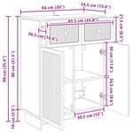 vidaXL Buffet Chêne artisanal 66 x 34 5 x 90 cm Bois d'ingénierie