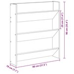 vidaXL Armoires à chaussures murales 2 Pièces Blanc 80x18x90 cm Aggloméré