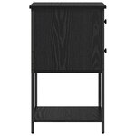 vidaXL Cabinet de chevet avec tiroir 2 Pièces Chêne noir 32 x 42 x 70 cm