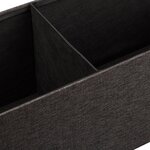Banquette banc pour coffre de rangement en lin avec couvercle marron 114 cm 3013009