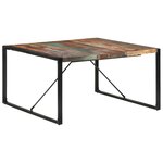 vidaXL Table à manger 140x140x75 cm Bois de récupération massif