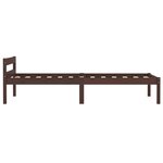 vidaXL Cadre de lit Marron foncé Bois de pin massif 100x200 cm