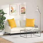 vidaXL Coussins de canapé 2 Pièces Jaune clair 60 x 60 cm