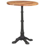 vidaXL Table de bistro Ø60x76 cm Bois d'acacia massif
