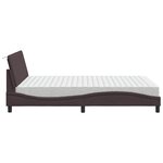 vidaXL Lit avec matelas marron foncé 140x200 cm tissu