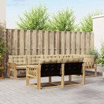vidaXL Ensemble de canapés d'extérieur 7 Pièces Blanc et Beige