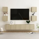 vidaXL Ensemble de meubles TV 7 Pièces Chêne sonoma Bois d'ingénierie
