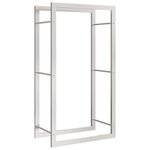 vidaXL Portant de bois de chauffage 50x28x94 cm acier inoxydable
