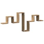 vidaXL Étagère Murale avec étagère chêne artisanal 104.5 x 10 x 43 cm