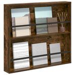 vidaXL Étagère à magazines avec étagère Chêne fumé 80 x 12 x 70 cm