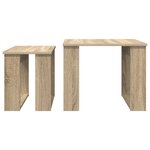vidaXL Ensemble de tables basses 2 Pièces Chêne Sonoma Bois d'ingénierie