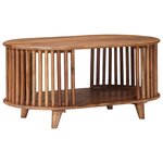 vidaXL Table basse faite main Marron Teck 85 x 50 x 40 cm