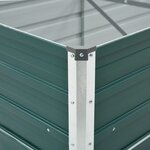 vidaXL Lit surélevé de jardin Acier galvanisé 480x80x45 cm Vert