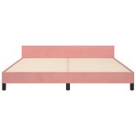 vidaXL Cadre de lit avec tête de lit Rose 180x200 cm Velours