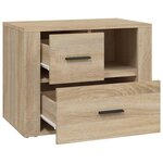 vidaXL Table de chevet Chêne sonoma 60x36x45 cm Bois d'ingénierie