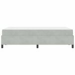 vidaXL Cadre de lit Blanc et gris clair 120 x 190 cm Velours