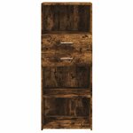 vidaXL Buffet haut chêne fumé 50x42 5x124 cm bois d'ingénierie