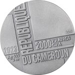 TIME IS MONEY Imprint of Words 2 Once Argent Coin 2000 Francs Cameroon 2023