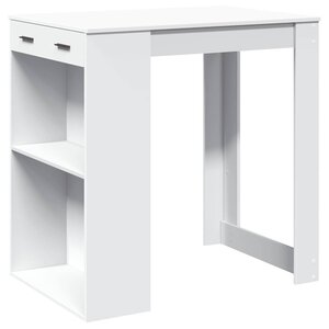 vidaXL Table de bar blanc 102x70x103 5 cm bois d'ingénierie