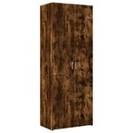 vidaXL Armoire de rangement chêne fumé 70x42 5x225cm bois d'ingénierie