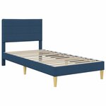 vidaXL Cadre de lit Bleu 100 x 200 cm Polyester
