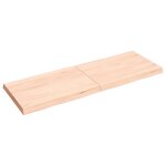vidaXL Dessus de table bois massif non traité bordure assortie