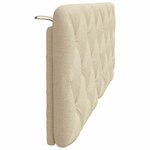 vidaXL Coussin de tête de lit crème 140 cm tissu