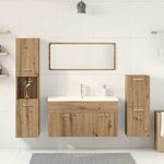 vidaXL Ensemble de meubles salle de bain 5 Pièces bois d'ingénierie