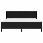 vidaXL Cadre de lit avec matelas Noir 180 x 200 cm Simili cuir