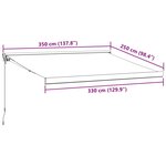 vidaXL Auvent manuel rétractable marron 350x250 cm